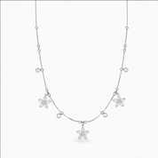 FLOWER AND DOT NECKLACE best gold plated tarnish and water resistant piece by Irish Jewellery brand - Lynott Jewellery