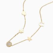 LUCK OF IRISH NECKLACE best gold plated tarnish and water resistant piece by Irish Jewellery brand - Lynott Jewellery