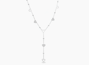 DROP DOWN GLIMMER HEARTS NECKLACE best gold plated tarnish and water resistant piece by Irish Jewellery brand - Lynott Jewellery