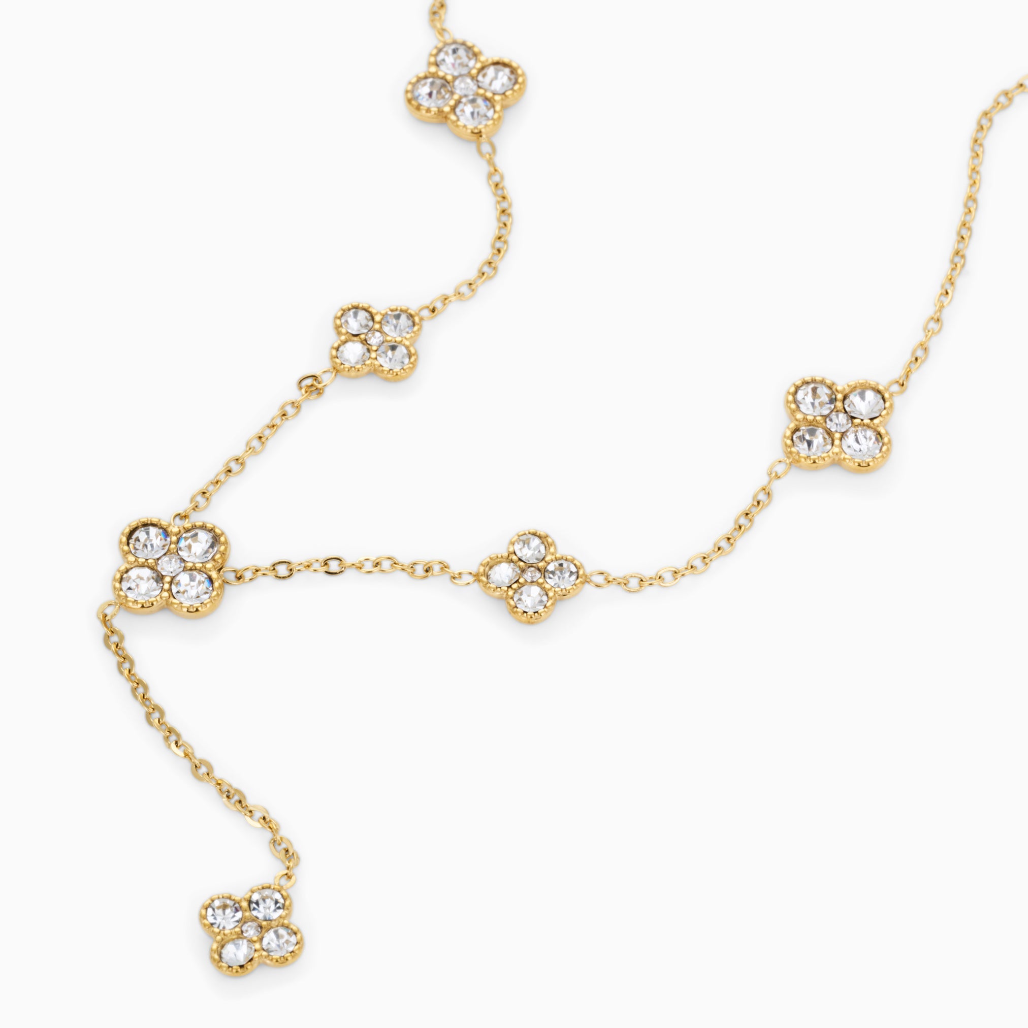 TOTAL GLAM DROP DOWN NECKLACE best gold plated tarnish and water resistant piece by Irish Jewellery brand - Lynott Jewellery