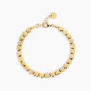 CONNECTED HEARTS BRACELET best gold plated tarnish and water resistant piece by Irish Jewellery brand - Lynott Jewellery