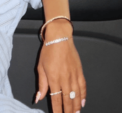HALF N HALF DAINTY BRACELET best gold plated tarnish and water resistant piece by Irish Jewellery brand - Lynott Jewellery