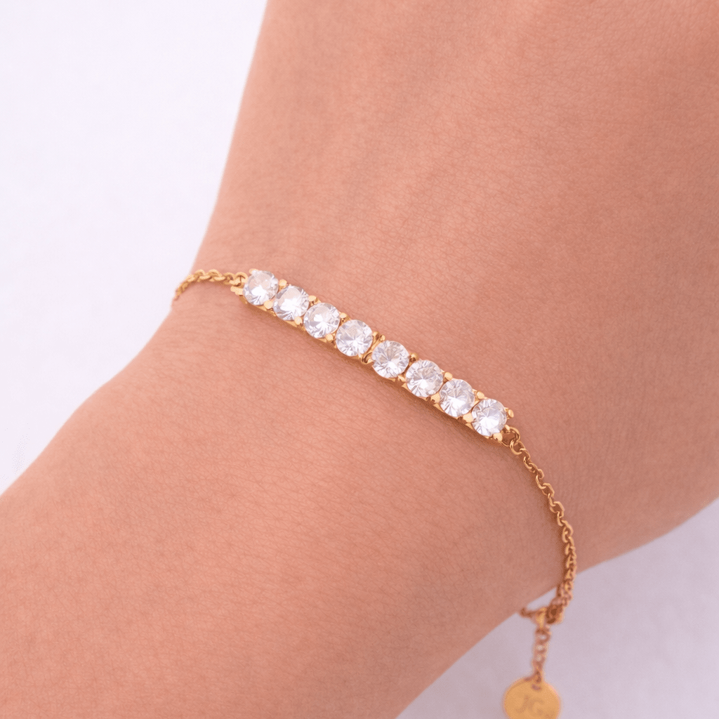 HALF N HALF DAINTY BRACELET best gold plated tarnish and water resistant piece by Irish Jewellery brand - Lynott Jewellery