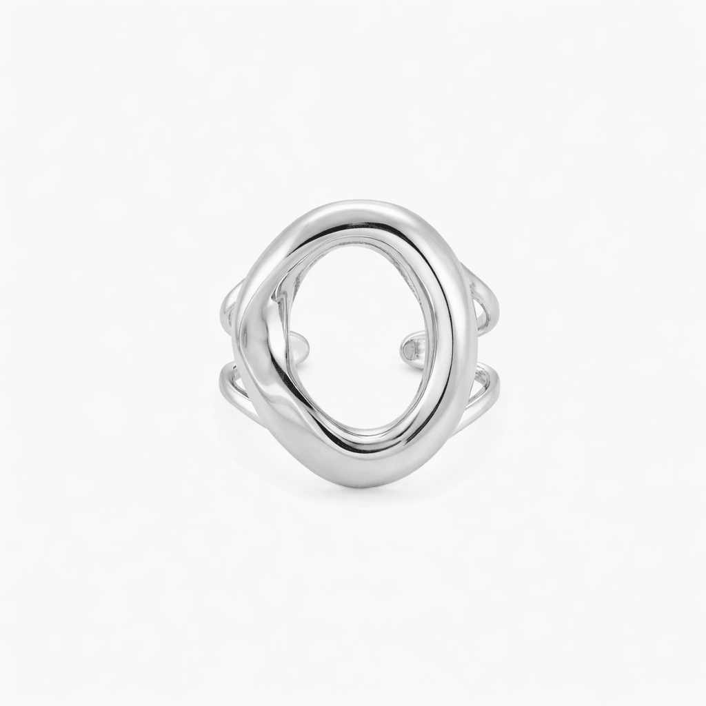 CIRCLE CHUNKY ADJUSTABLE RING best gold plated tarnish and water resistant piece by Irish Jewellery brand - Lynott Jewellery