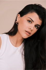 HEART CHUNKY STUD EARRINGS best gold plated tarnish and water resistant piece by Irish Jewellery brand - Lynott Jewellery