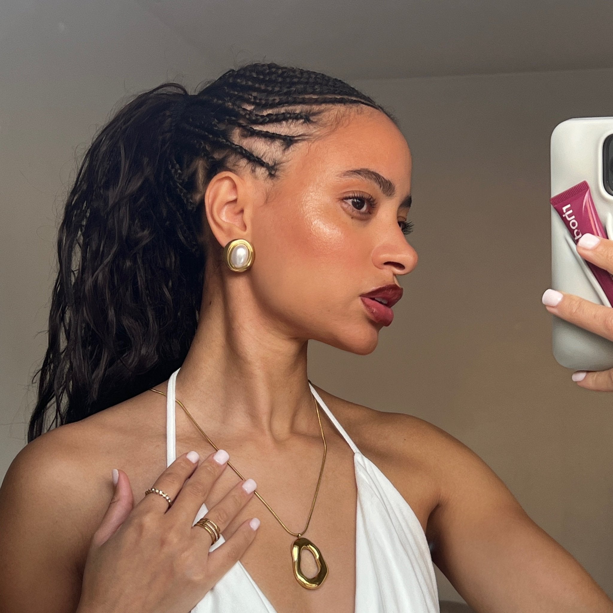 MOONSTONE VINTAGE EARRING best gold plated tarnish and water resistant piece by Irish Jewellery brand - Lynott Jewellery