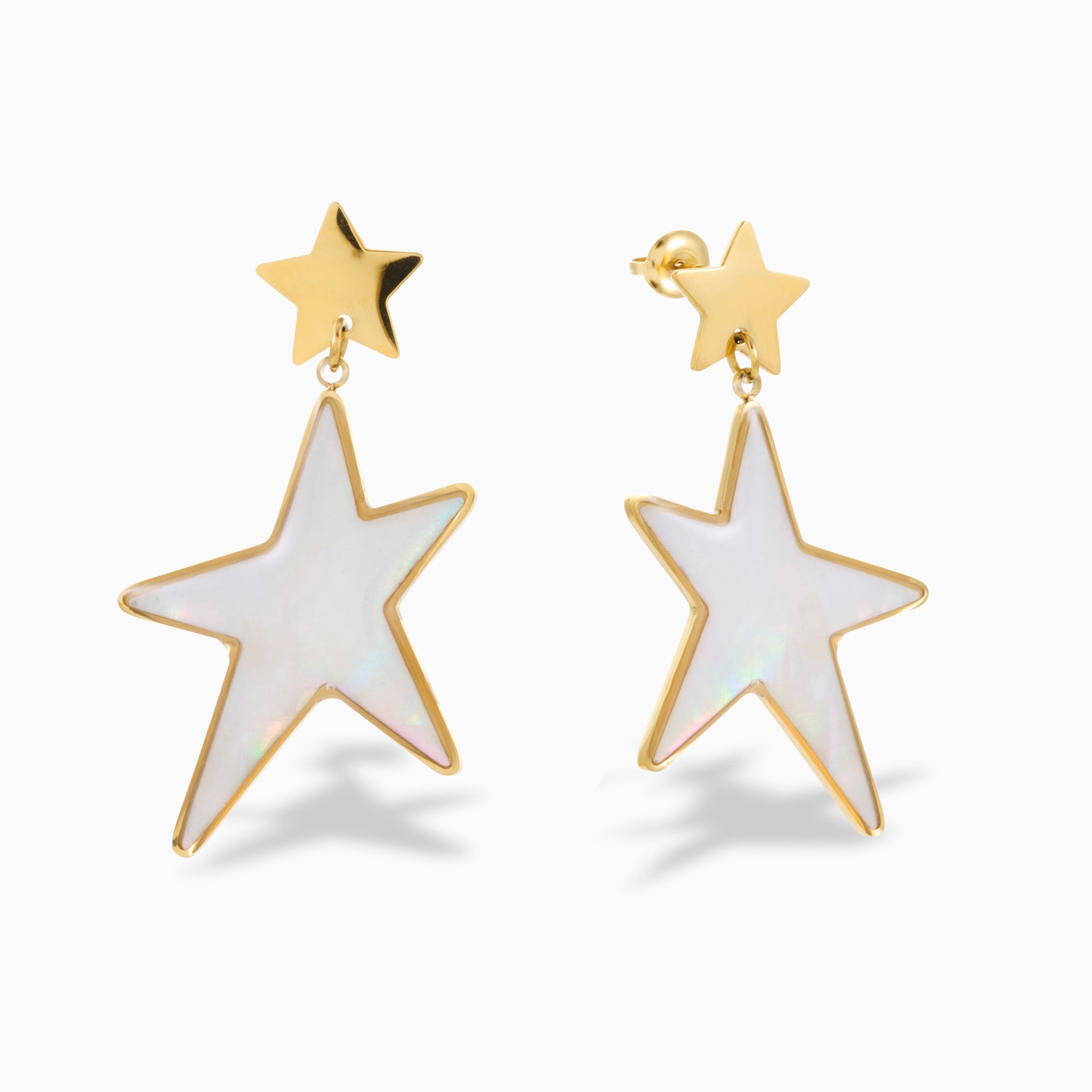 STARSTRUCK ENAMEL DROP DOWN EARRING best gold plated tarnish and water resistant piece by Irish Jewellery brand - Lynott Jewellery