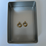GOLD VINTAGE ROUND HOOP best gold plated tarnish and water resistant piece by Irish Jewellery brand - Lynott Jewellery