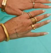 TWO HEART ADJUSTABLE RING best gold plated tarnish and water resistant piece by Irish Jewellery brand - Lynott Jewellery