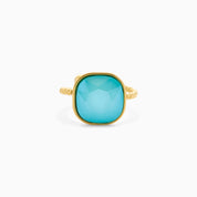 PASTEL BLUE BABY ADJUSTABLE RING best gold plated tarnish and water resistant piece by Irish Jewellery brand - Lynott Jewellery