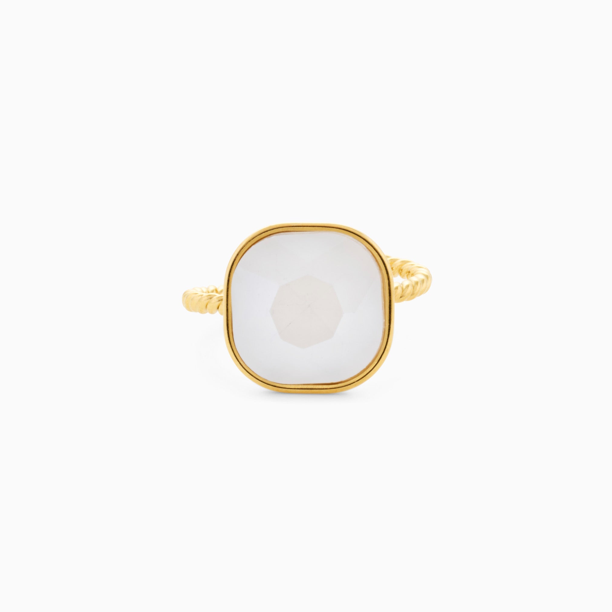 PASTEL BABY MOON ADJUSTABLE RING best gold plated tarnish and water resistant piece by Irish Jewellery brand - Lynott Jewellery
