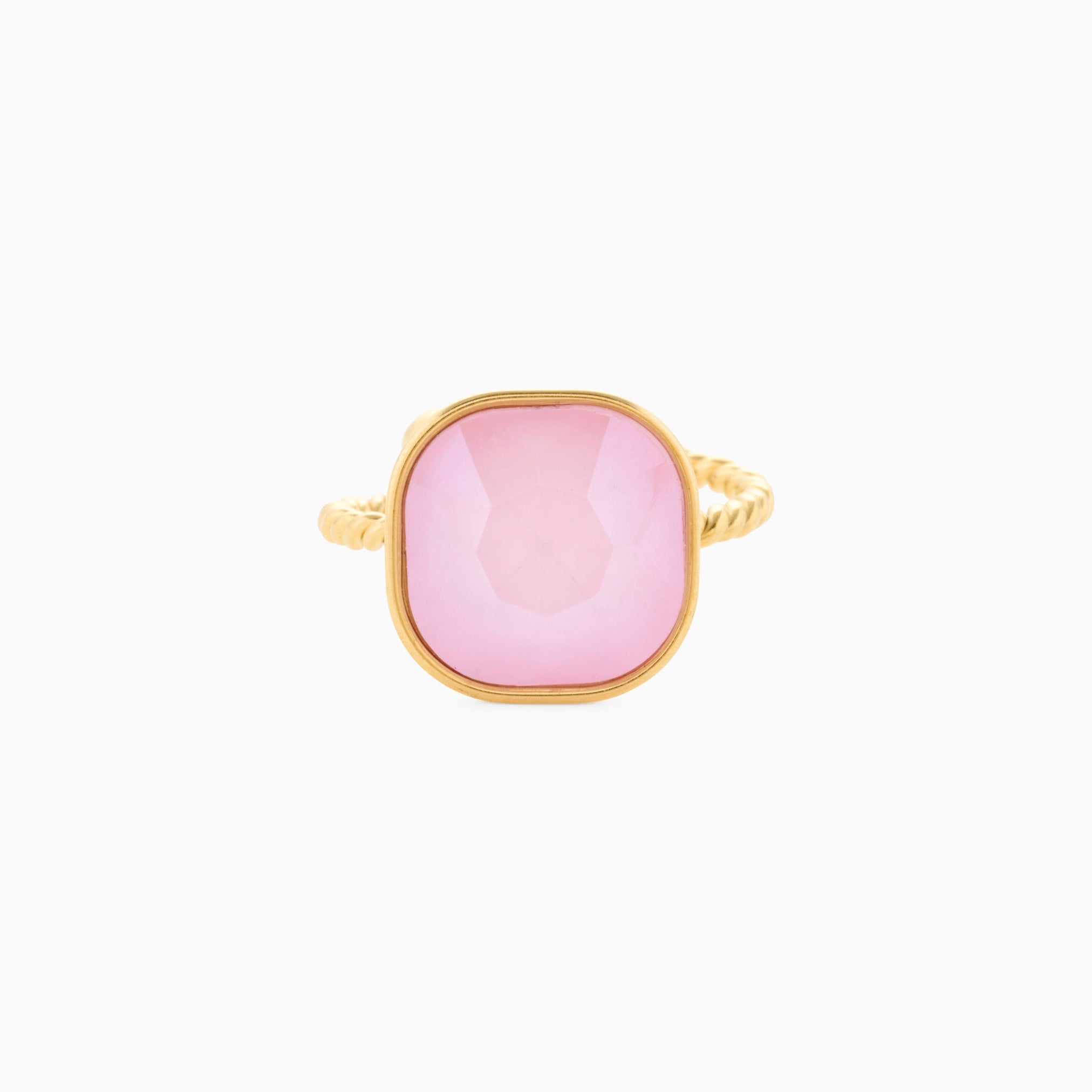 PASTEL PINK BABY ADJUSTABLE RING best gold plated tarnish and water resistant piece by Irish Jewellery brand - Lynott Jewellery