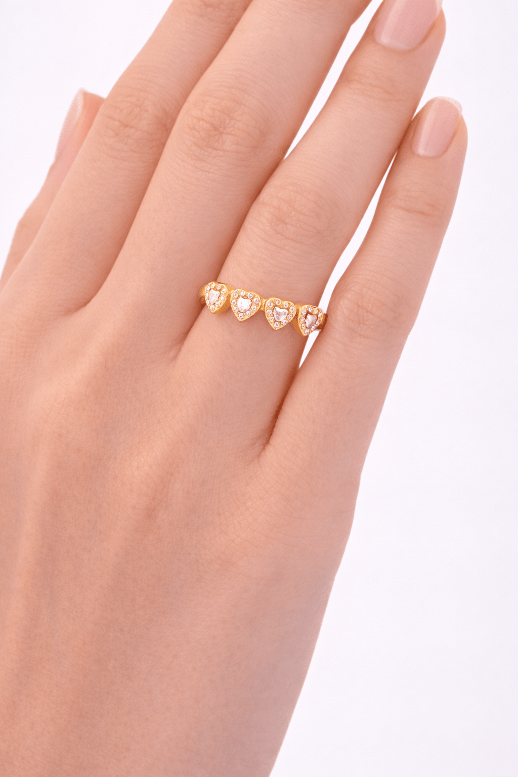 WOVEN HEARTS ADJUSTABLE RING best gold plated tarnish and water resistant piece by Irish Jewellery brand - Lynott Jewellery