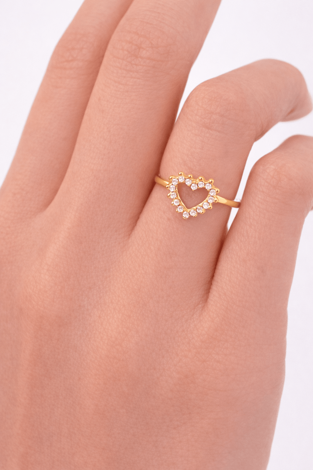 MINI HEART PINKY RING best gold plated tarnish and water resistant piece by Irish Jewellery brand - Lynott Jewellery