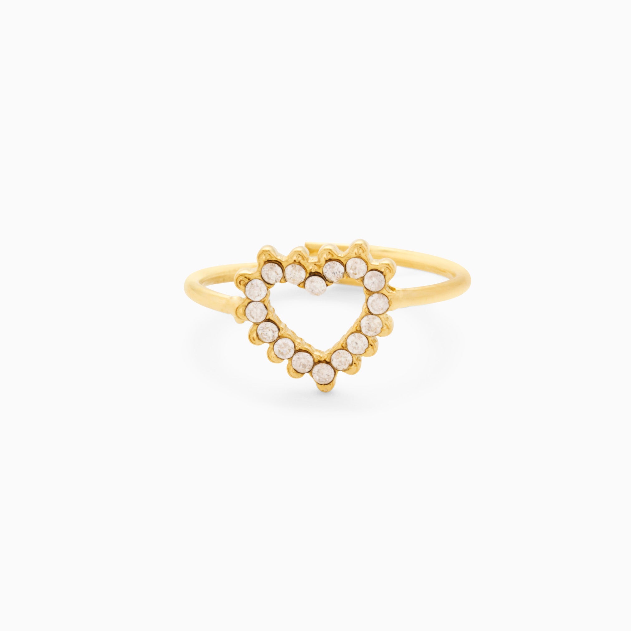 MINI HEART PINKY RING best gold plated tarnish and water resistant piece by Irish Jewellery brand - Lynott Jewellery
