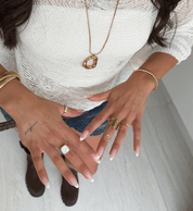 CIRCLE PINKY DELICATE RING best gold plated tarnish and water resistant piece by Irish Jewellery brand - Lynott Jewellery