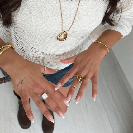 CIRCLE PINKY DELICATE RING best gold plated tarnish and water resistant piece by Irish Jewellery brand - Lynott Jewellery