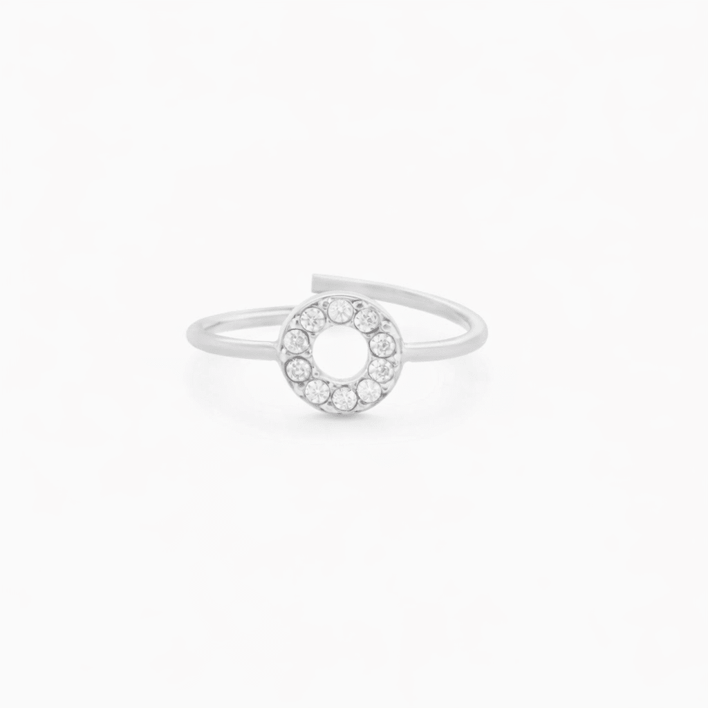 CIRCLE PINKY DELICATE RING best gold plated tarnish and water resistant piece by Irish Jewellery brand - Lynott Jewellery