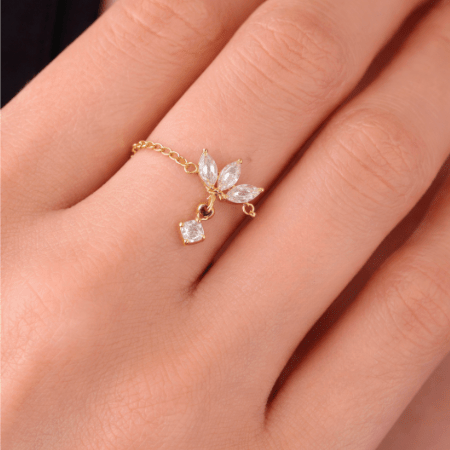 Pop Pinky Ring best gold plated tarnish and water resistant piece by Irish Jewellery brand - Lynott Jewellery