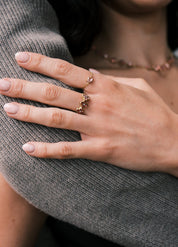POP OF PINK PINKY RING best gold plated tarnish and water resistant piece by Irish Jewellery brand - Lynott Jewellery