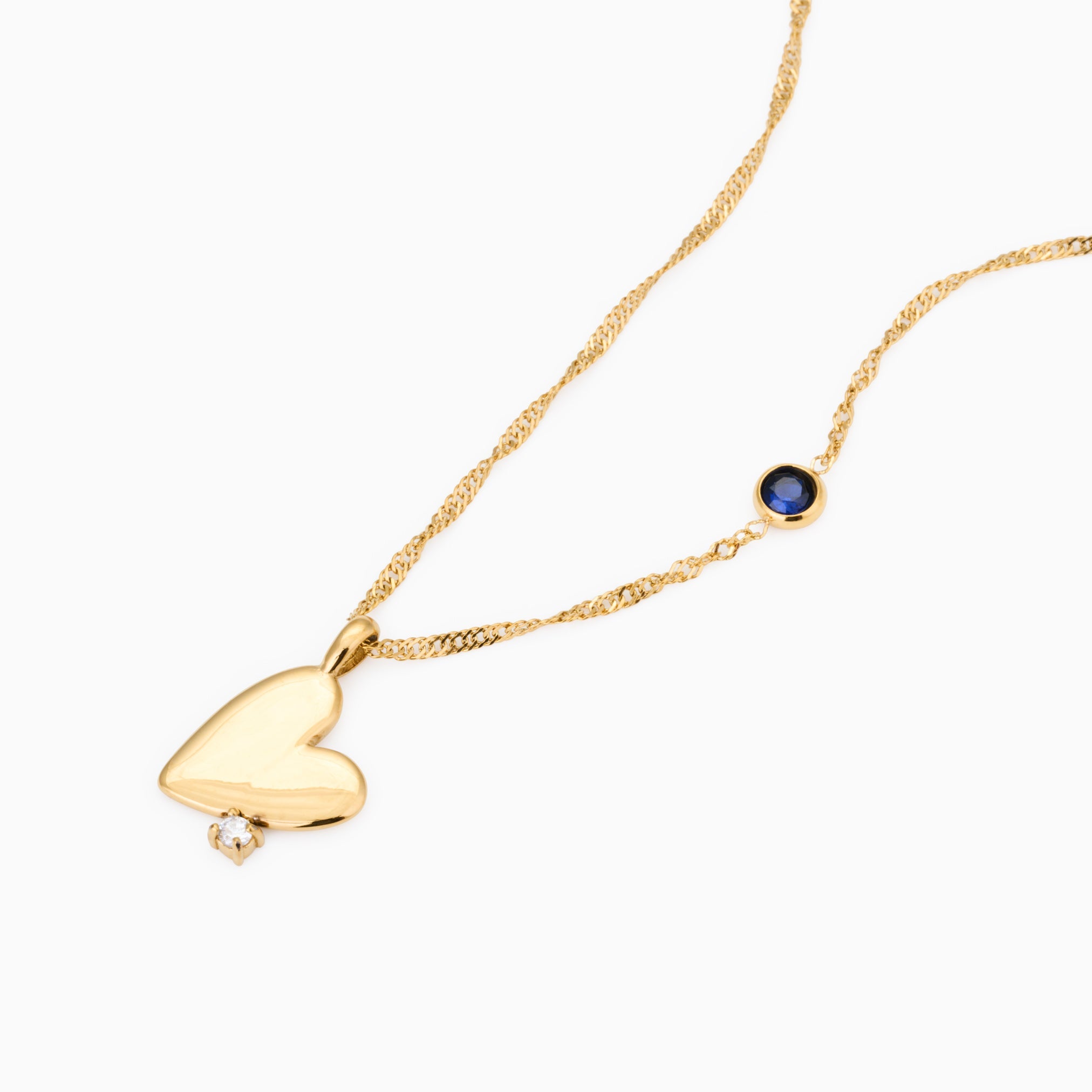 RACHEL GORRY YOUR KEEPSAKE BIRTHSTONE ENGRAVEABLE NECKLACE best gold plated tarnish and water resistant piece by Irish Jewellery brand - Lynott Jewellery