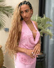TOTAL GLAM CRYSTAL PINK BRACELET best gold plated tarnish and water resistant piece by Irish Jewellery brand - Lynott Jewellery