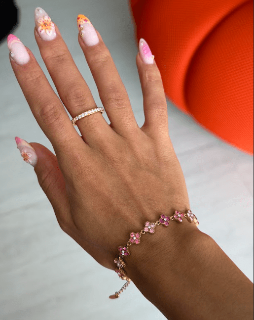 TOTAL GLAM CRYSTAL PINK BRACELET best gold plated tarnish and water resistant piece by Irish Jewellery brand - Lynott Jewellery