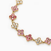 TOTAL GLAM CRYSTAL PINK BRACELET best gold plated tarnish and water resistant piece by Irish Jewellery brand - Lynott Jewellery