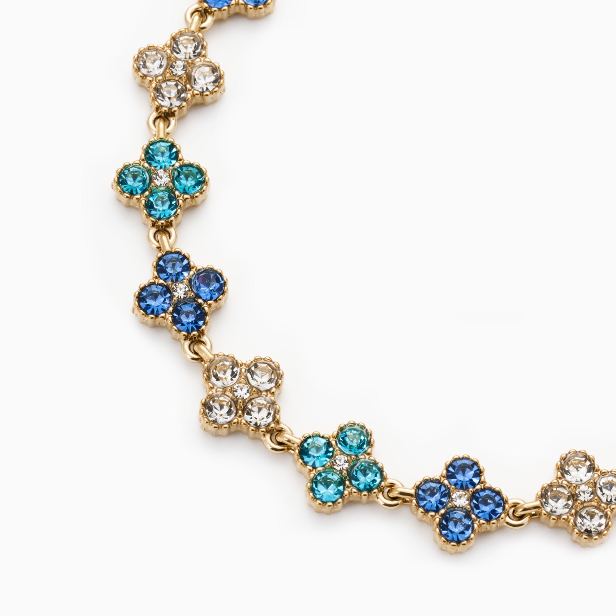 TOTAL GLAM BLUE BRACELET best gold plated tarnish and water resistant piece by Irish Jewellery brand - Lynott Jewellery