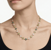 TOTAL GLAM LIGHT GREEN NECKLACE best gold plated tarnish and water resistant piece by Irish Jewellery brand - Lynott Jewellery