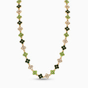 TOTAL GLAM DARK GREEN NECKLACE best gold plated tarnish and water resistant piece by Irish Jewellery brand - Lynott Jewellery