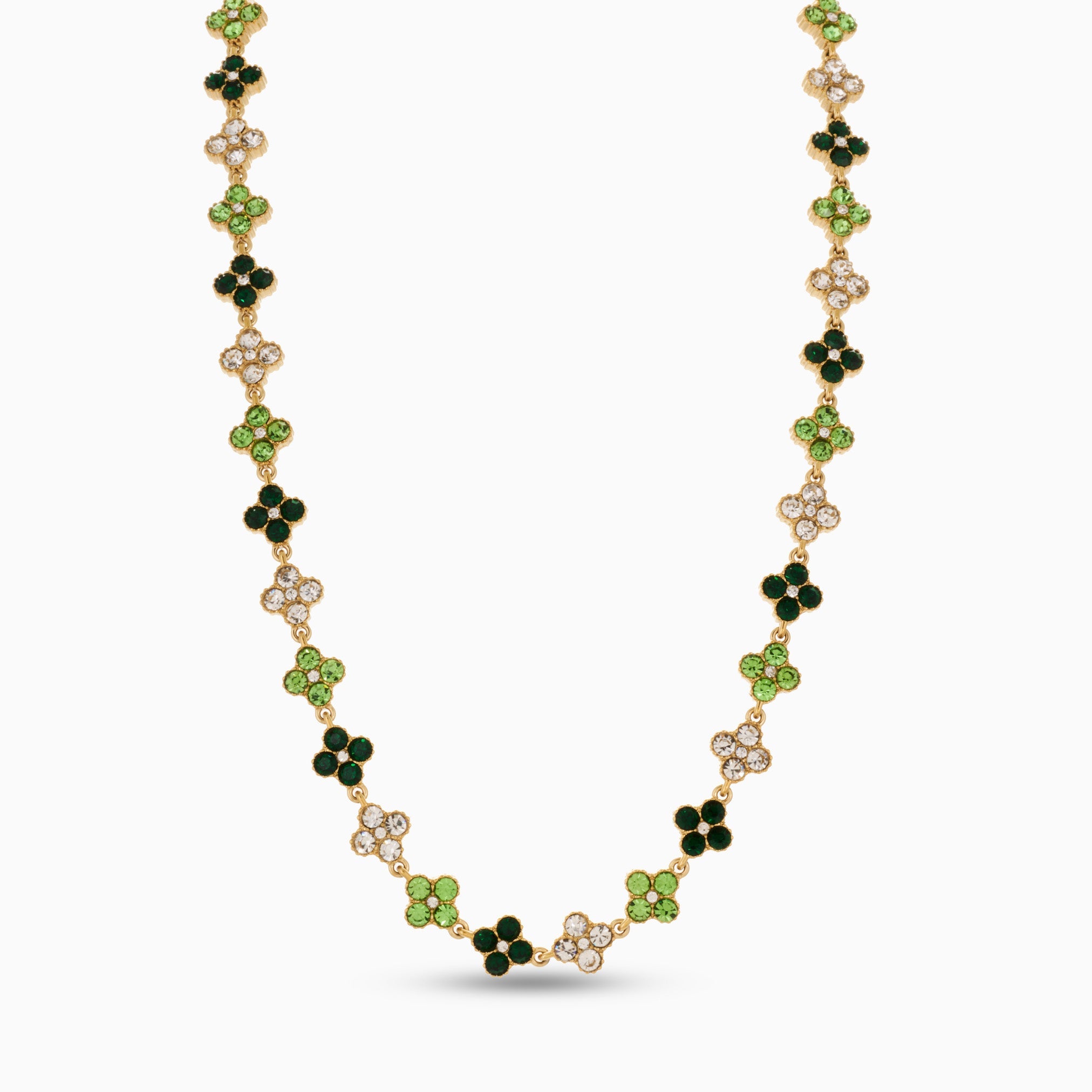 TOTAL GLAM DARK GREEN NECKLACE best gold plated tarnish and water resistant piece by Irish Jewellery brand - Lynott Jewellery