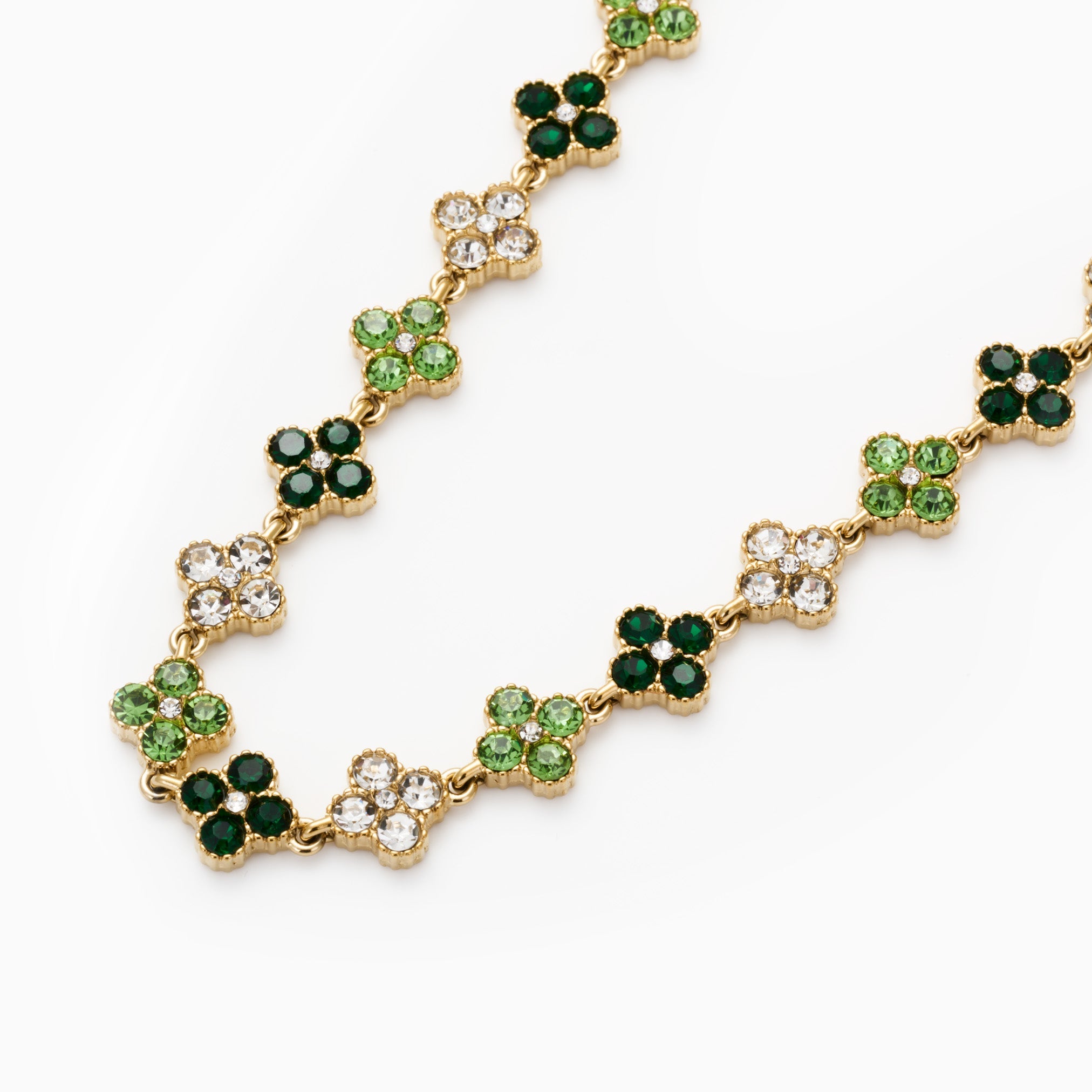 TOTAL GLAM DARK GREEN NECKLACE best gold plated tarnish and water resistant piece by Irish Jewellery brand - Lynott Jewellery