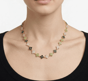 TOTAL GLAM DARK GREEN NECKLACE best gold plated tarnish and water resistant piece by Irish Jewellery brand - Lynott Jewellery
