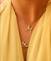 MEGAN FORTE CLARKE CHRONICALLY ONLINE INITIAL CHARM NECKLACE best gold plated tarnish and water resistant piece by Irish Jewellery brand - Lynott Jewellery