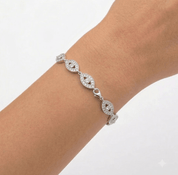 RHODES EVIL EYE BRACELET best gold plated tarnish and water resistant piece by Irish Jewellery brand - Lynott Jewellery