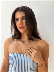 RHODES EVIL EYE NECKLACE best gold plated tarnish and water resistant piece by Irish Jewellery brand - Lynott Jewellery