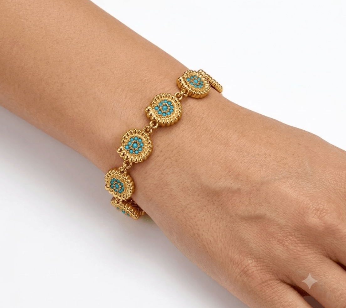 VENICE SHELL BRACELET best gold plated tarnish and water resistant piece by Irish Jewellery brand - Lynott Jewellery