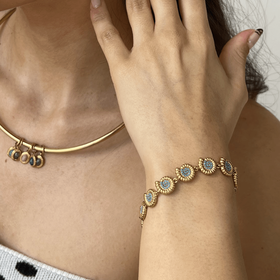 VENICE SHELL BRACELET best gold plated tarnish and water resistant piece by Irish Jewellery brand - Lynott Jewellery