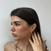 LAGOON SMALL CHUNKY HOOPS best gold plated tarnish and water resistant piece by Irish Jewellery brand - Lynott Jewellery