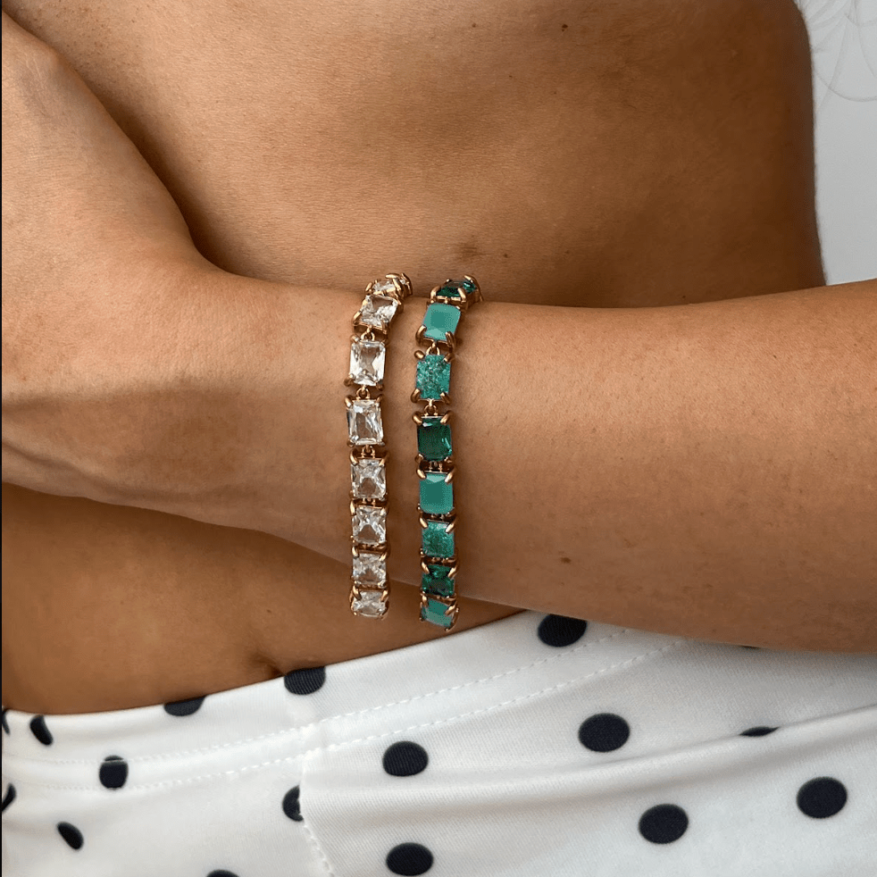 MALIBU TENNIS BRACELET best gold plated tarnish and water resistant piece by Irish Jewellery brand - Lynott Jewellery