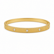 SET IN SUN BANGLE best gold plated tarnish and water resistant piece by Irish Jewellery brand - Lynott Jewellery