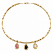 SCULPTED CHOKER best gold plated tarnish and water resistant piece by Irish Jewellery brand - Lynott Jewellery
