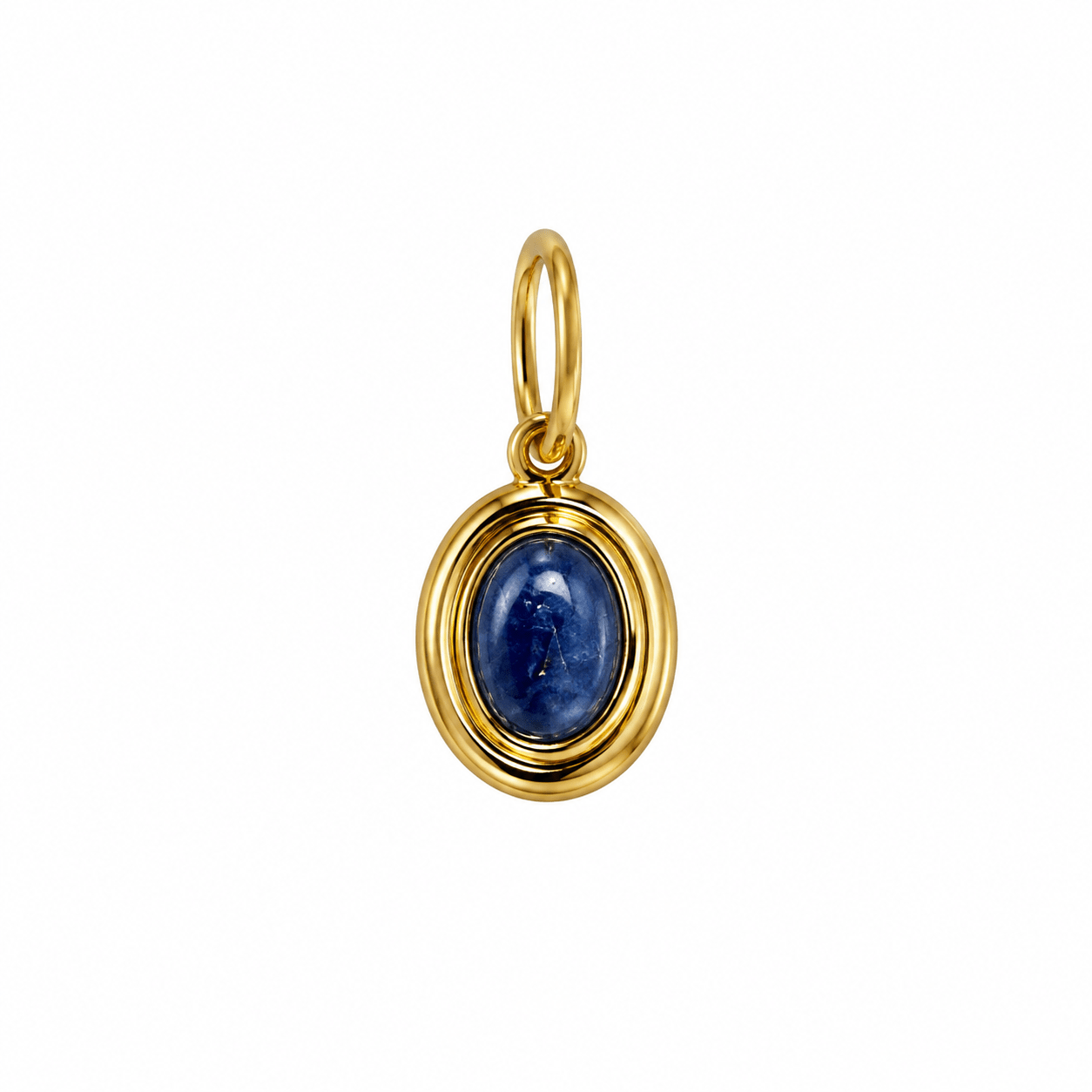 ORBIT BLUE CHARM best gold plated tarnish and water resistant piece by Irish Jewellery brand - Lynott Jewellery