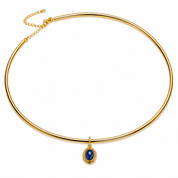 ORBIT BLUE CHARM best gold plated tarnish and water resistant piece by Irish Jewellery brand - Lynott Jewellery