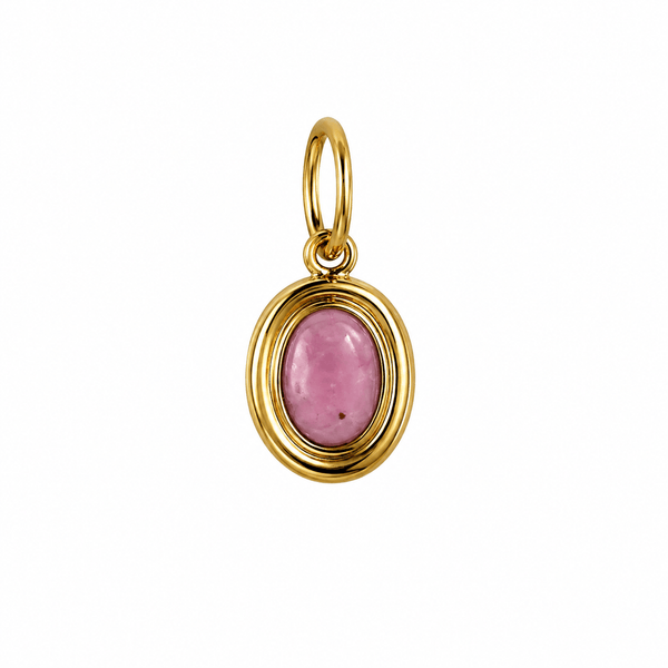 ORBIT PINK CHARM best gold plated tarnish and water resistant piece by Irish Jewellery brand - Lynott Jewellery