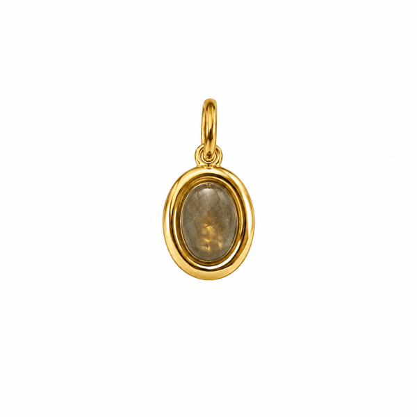 ORBIT GREY CHARM best gold plated tarnish and water resistant piece by Irish Jewellery brand - Lynott Jewellery