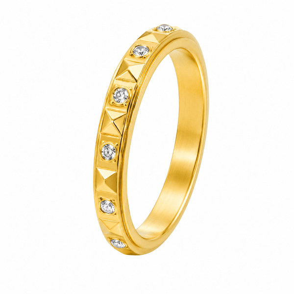 PRISM SPINNING RING best gold plated tarnish and water resistant piece by Irish Jewellery brand - Lynott Jewellery