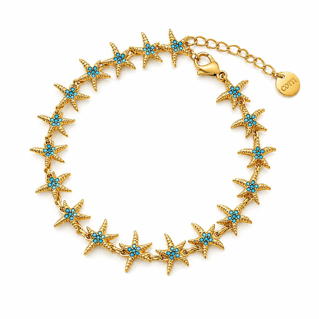 SEASIDE STAR BRACELET best gold plated tarnish and water resistant piece by Irish Jewellery brand - Lynott Jewellery