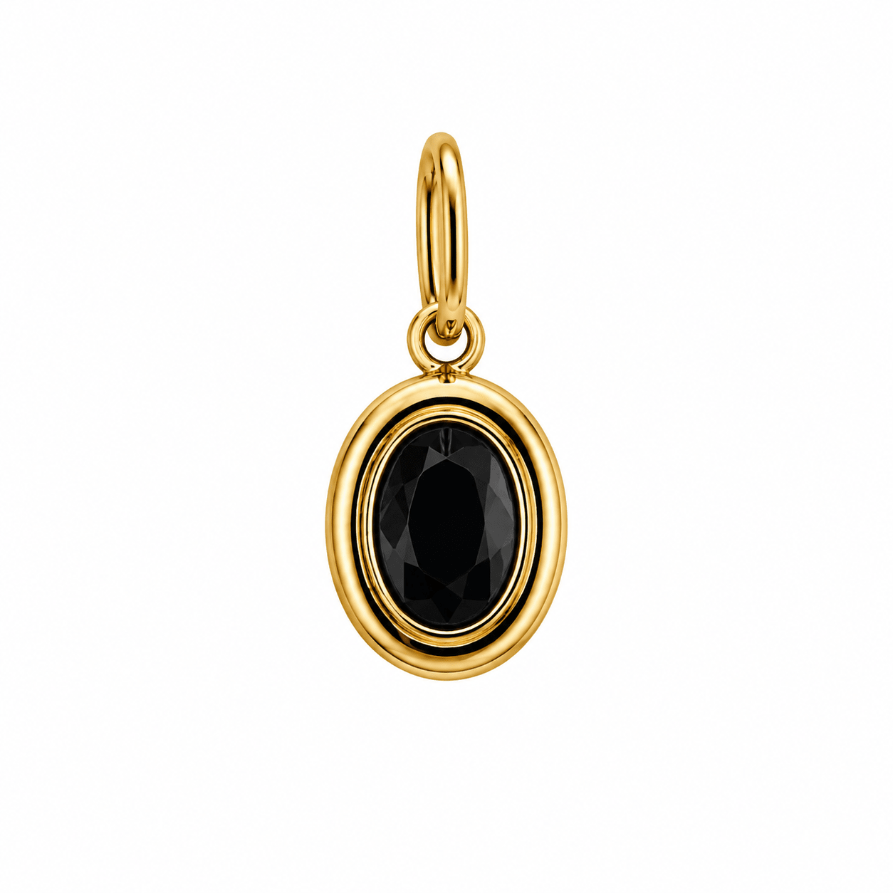 ORBIT BLACK CHARM best gold plated tarnish and water resistant piece by Irish Jewellery brand - Lynott Jewellery